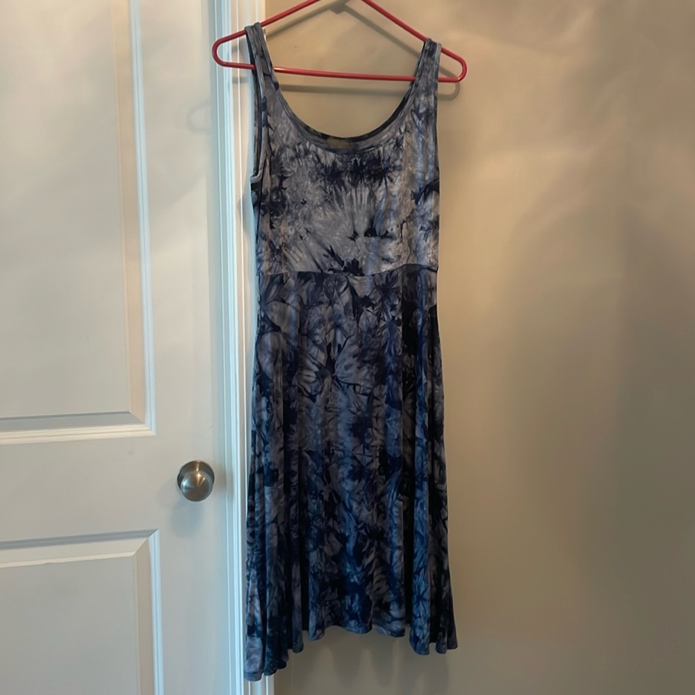Navy tank dress modal